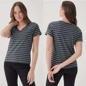 PACT‎ Organic Cotton  Softspun V-Neck Tee Size Large